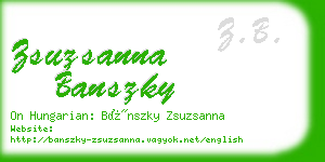 zsuzsanna banszky business card